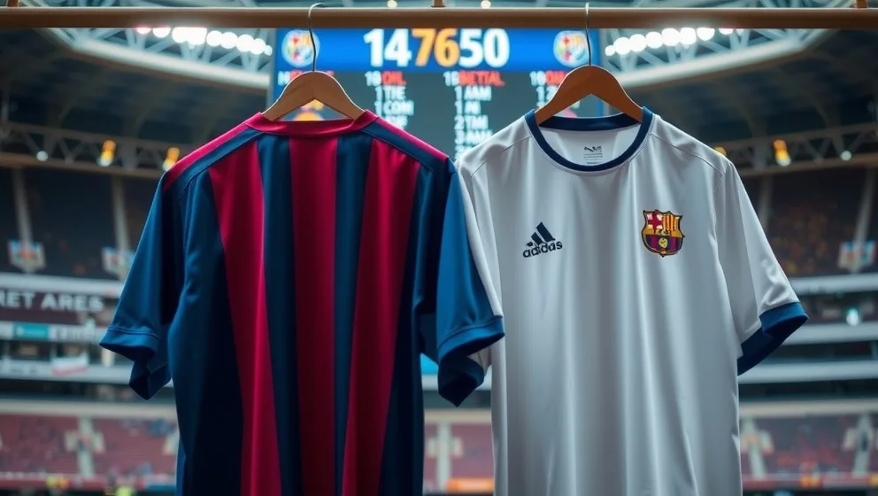 Poängställningen mellan Barcelona och Real Madrid